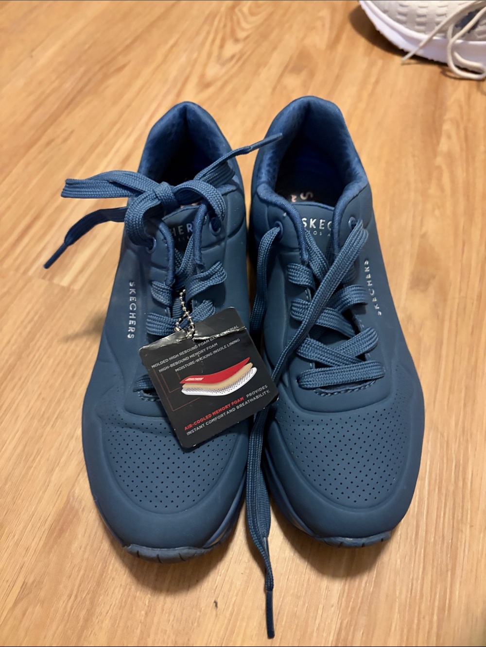 Skechers women’s Blue Lace-Up Comfort Sneakers